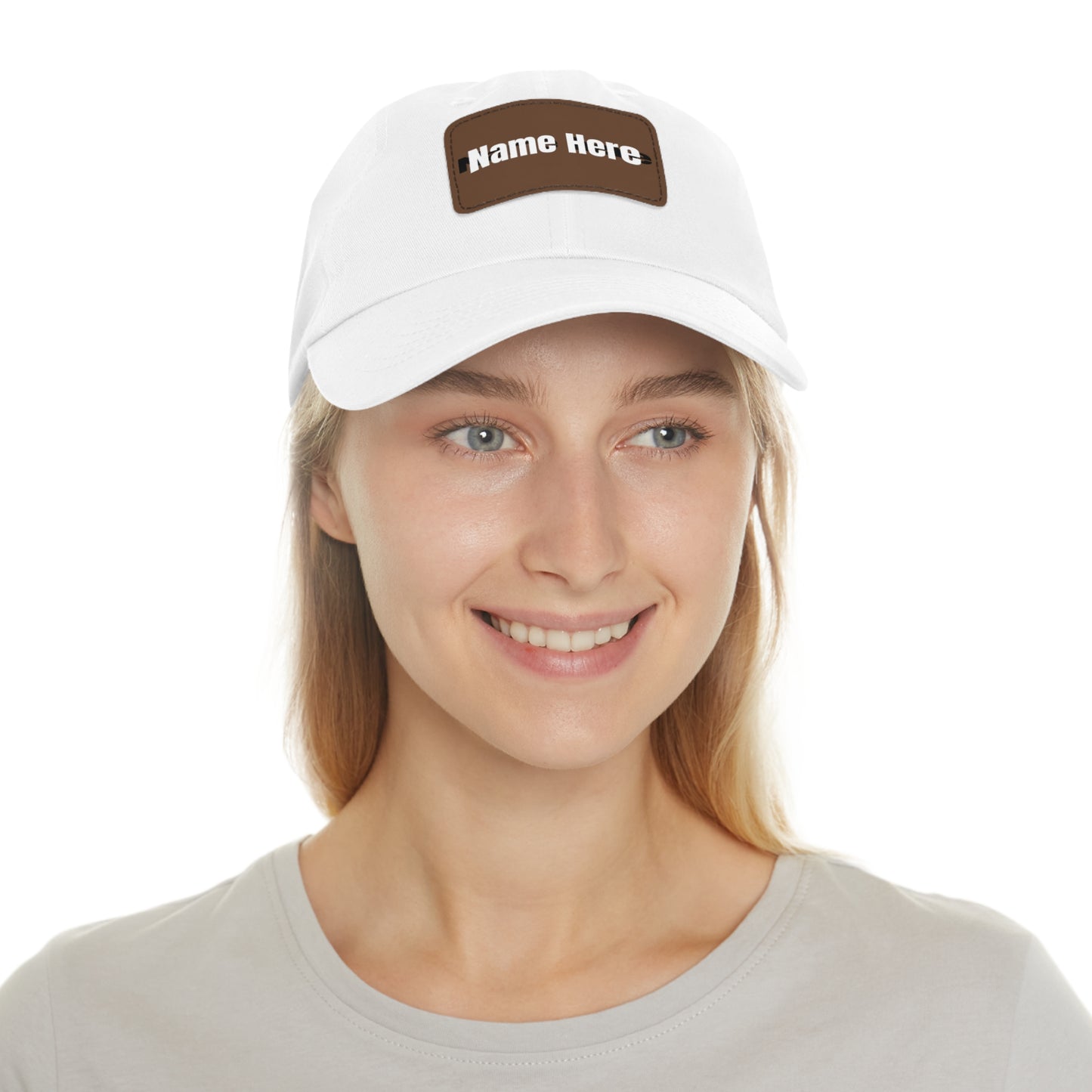 Customizable Dad Hat with Leather Patch - Perfect for Gifts & Casual Style