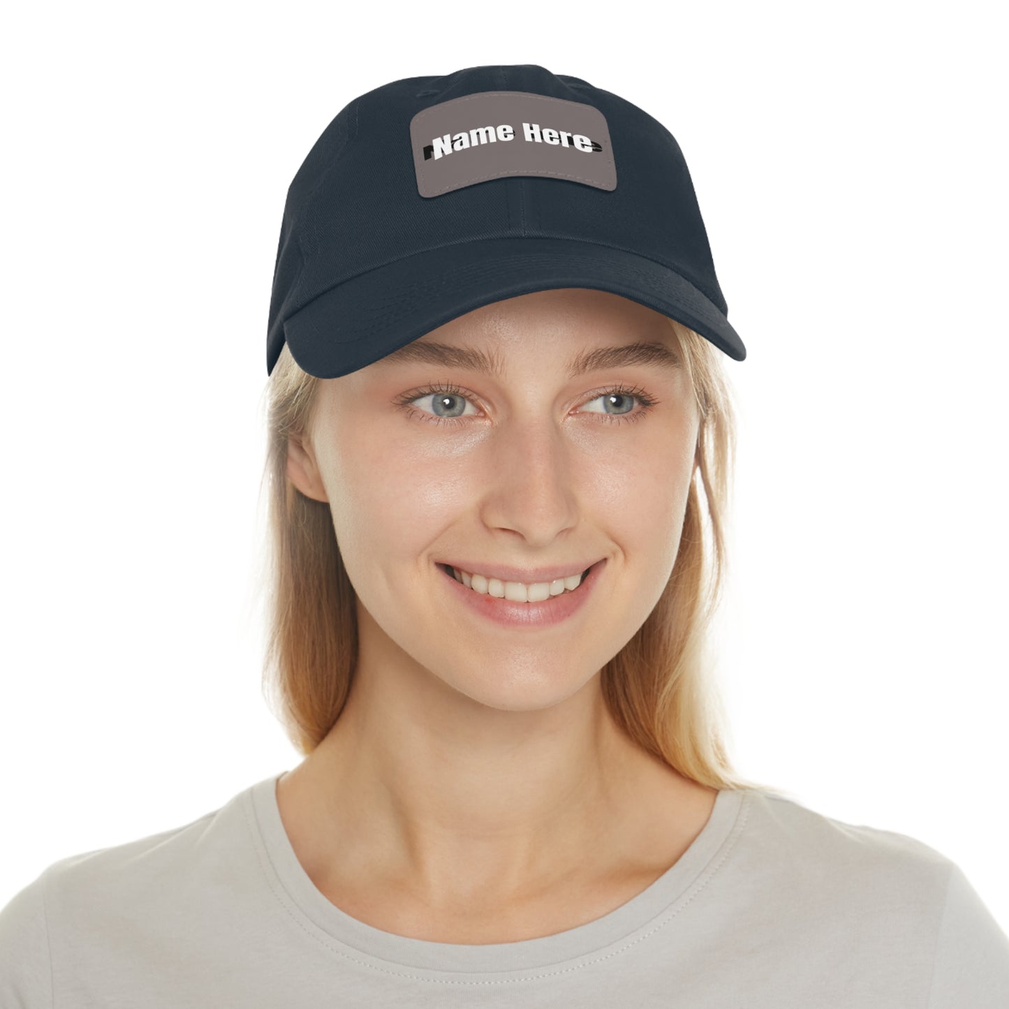 Customizable Dad Hat with Leather Patch - Perfect for Gifts & Casual Style