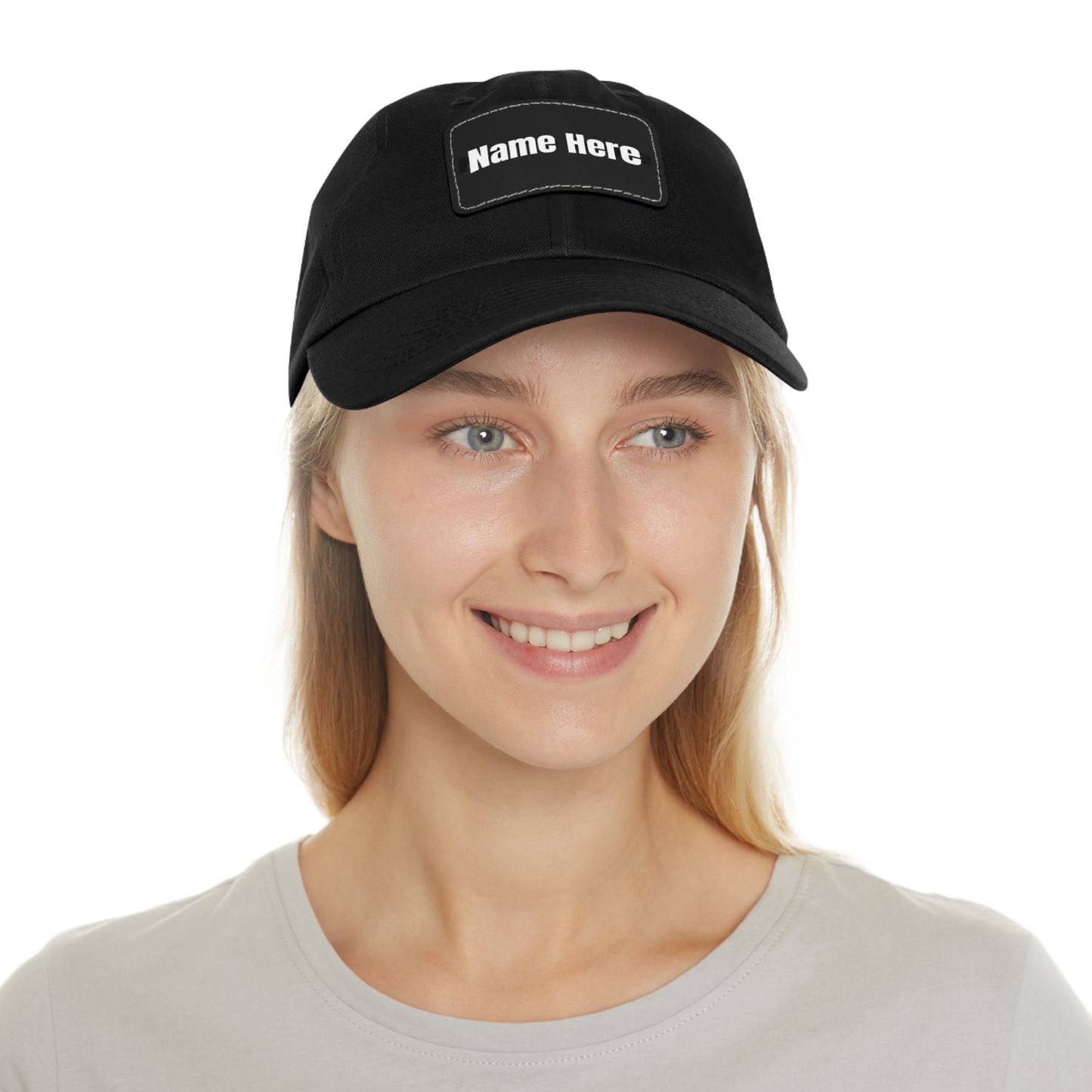 Customizable Dad Hat with Leather Patch - Perfect for Gifts & Casual Style